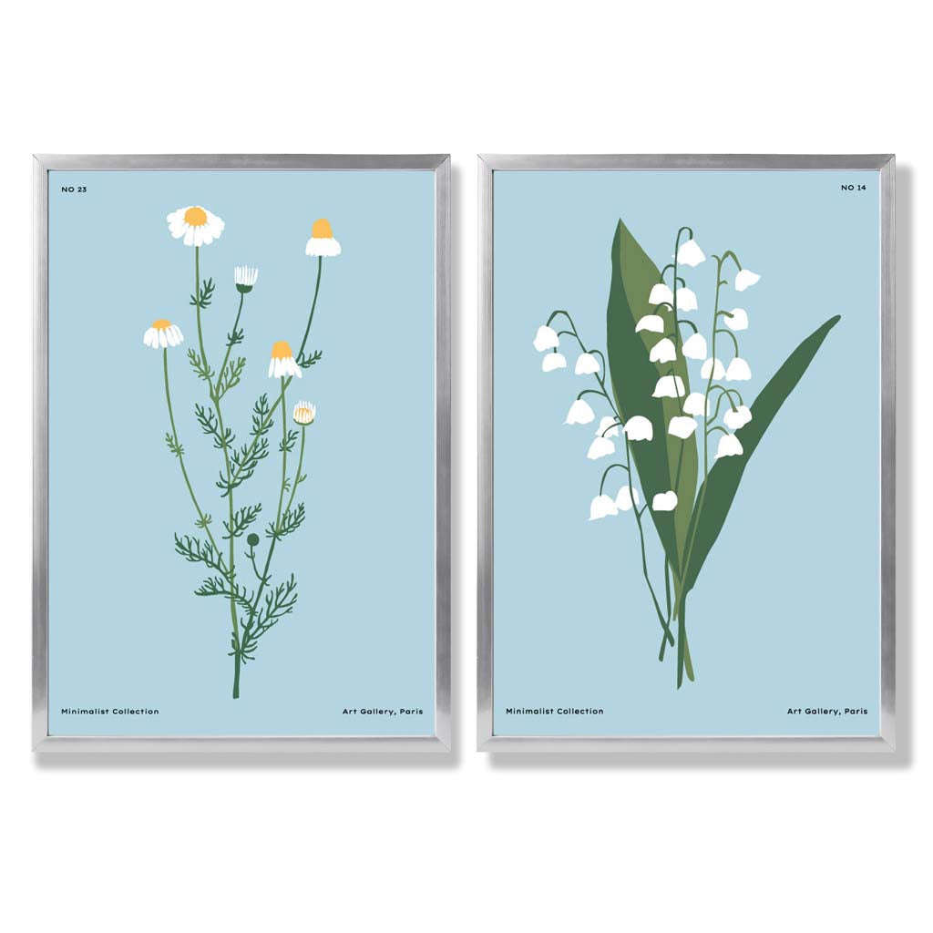 Ensemble de 2 Illustrations de Fleurs Sauvages 9