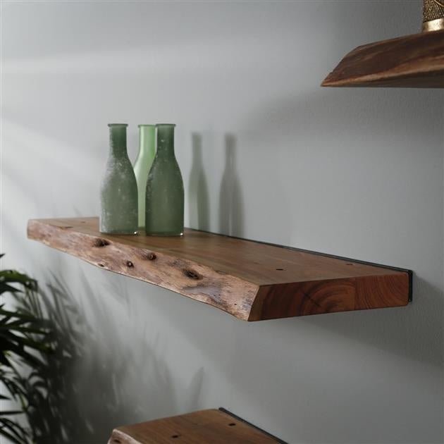 Étagère Murale Bois dAcacia Design Industriel Unisexe