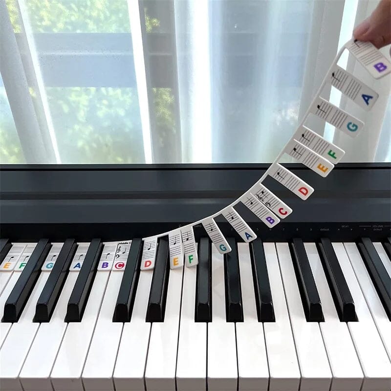 Étiquettes de notes amovibles pour clavier de piano 9