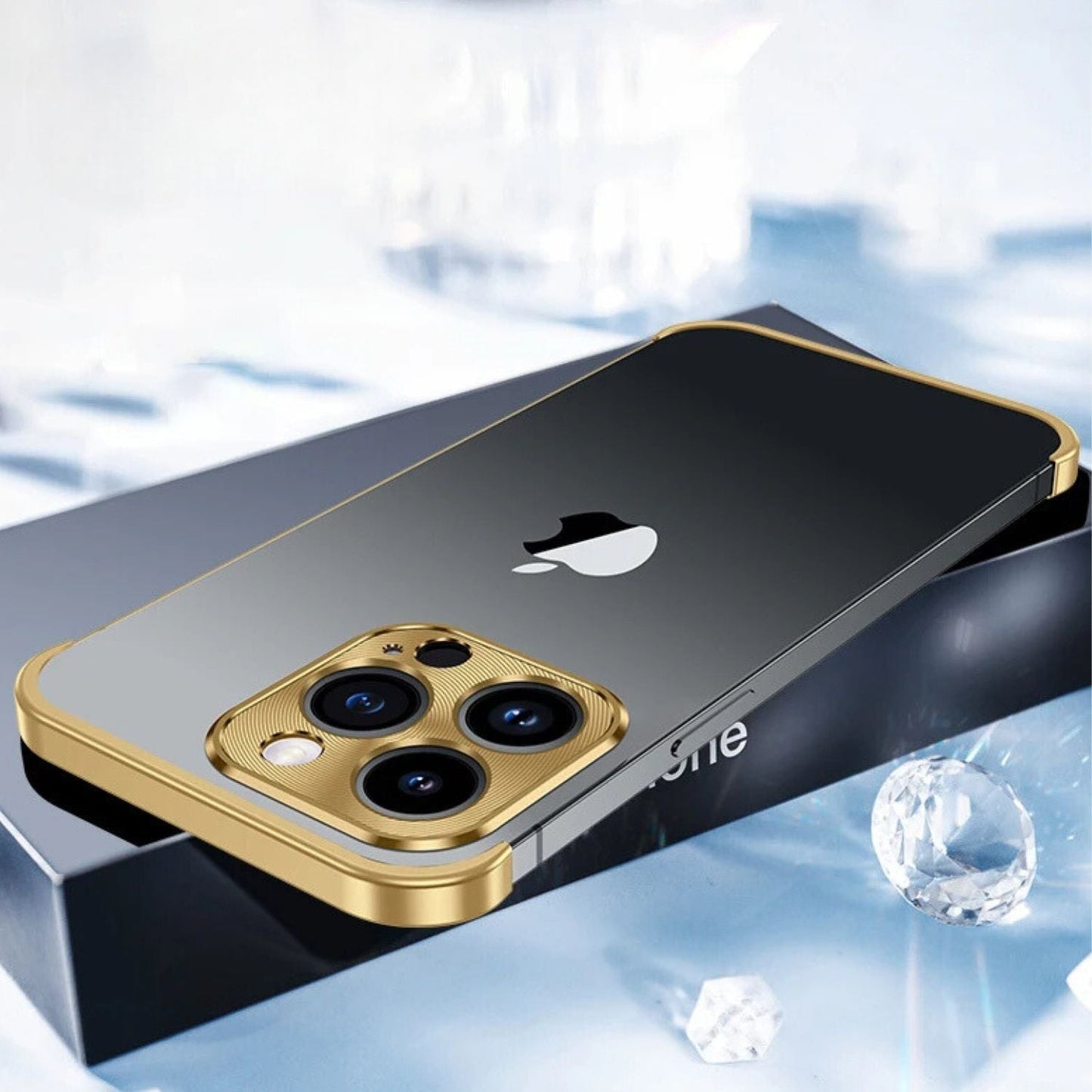 Étui de Téléphone Ultra-Minimaliste Métal Chic et Protecteur 13