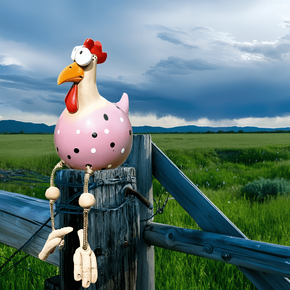 Figurine de Jardin Animée Poulet Mobile 8