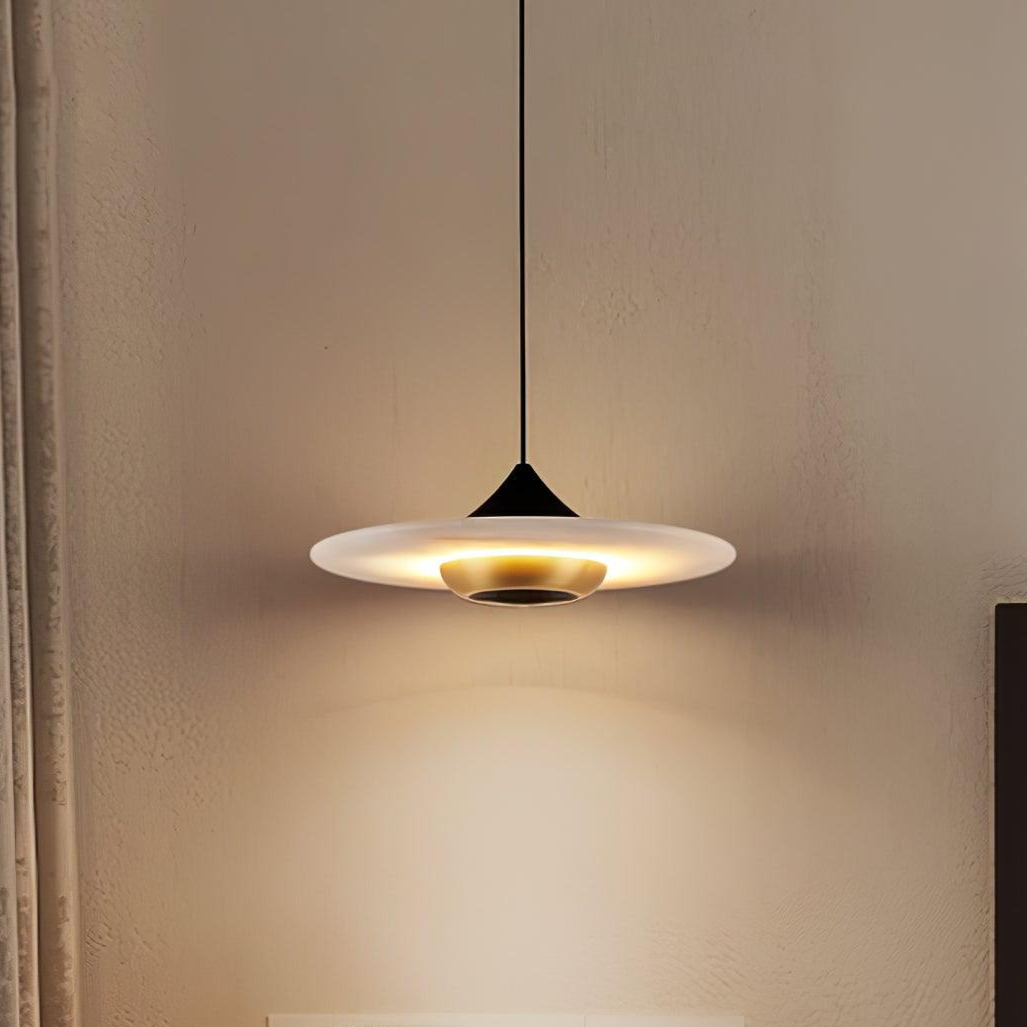 Lampe Suspendue en Marbre Élégante avec LED Intégré - Foivo