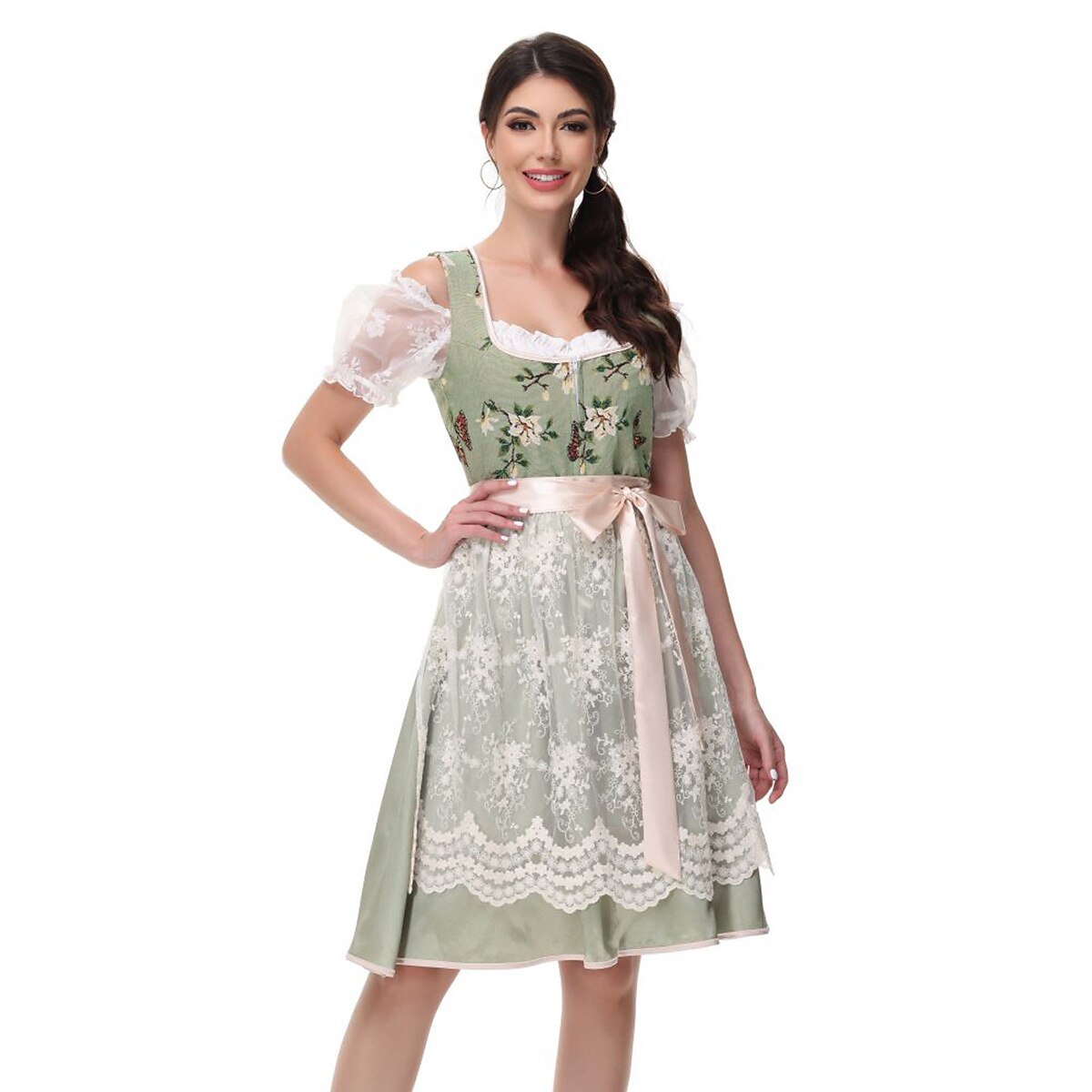 Robe Folklorique Allemande Élégante pour Femme