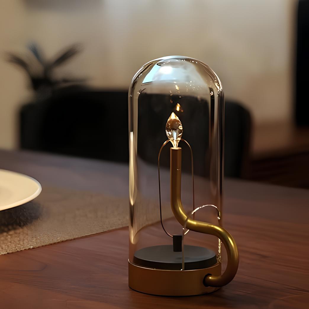 Lampe de Table LED Verre Rechargeable Moderne