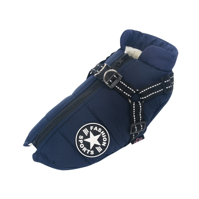 Manteau Chien Douillet avec Harnais de Sécurité