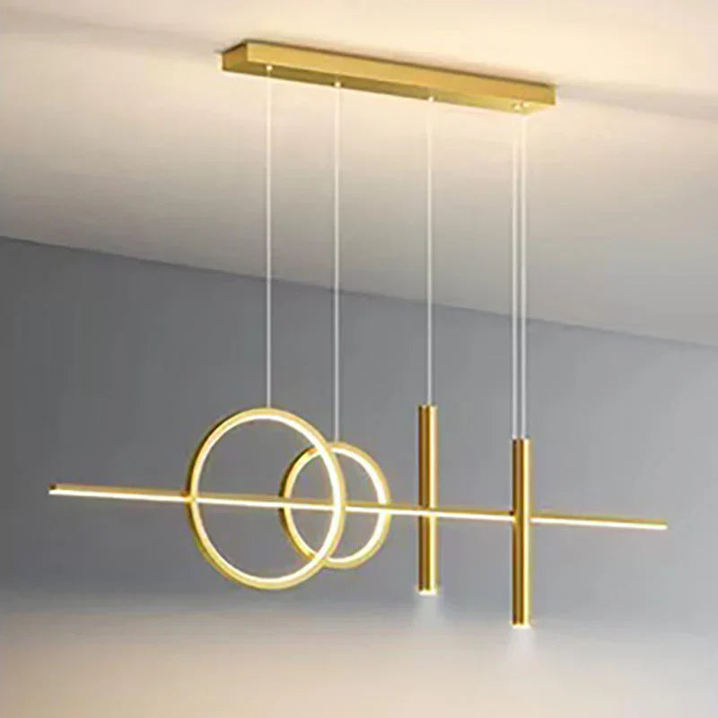 Luminaire Suspendu 3 Anneaux - Éclairage LED Chic pour Salle à Manger
