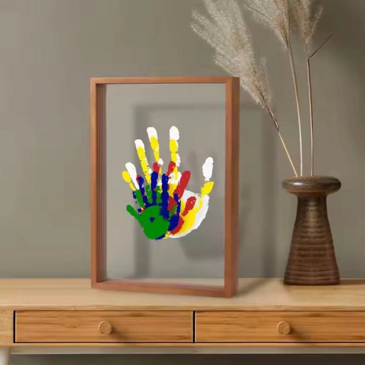Empreintes de Mains Enfants | Kit Créatif DIY avec 4-5 Plaques Acryliques - BlxckFR