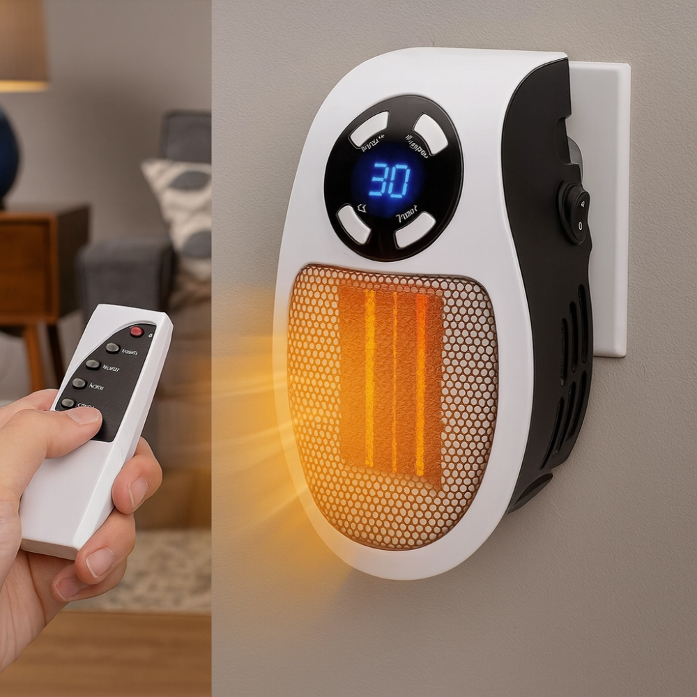 Chauffage Mur Électrique Compact avec Télécommande - Foivo