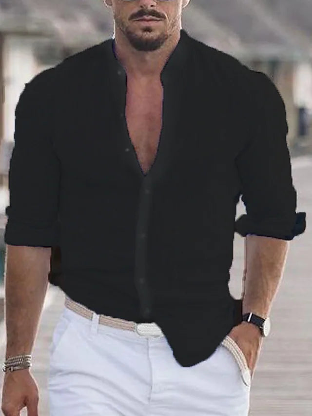 Chemise Classique à Manches Longues pour Homme