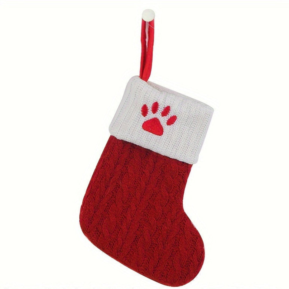Chaussette de Noël Tricotée Personnalisée Décorative