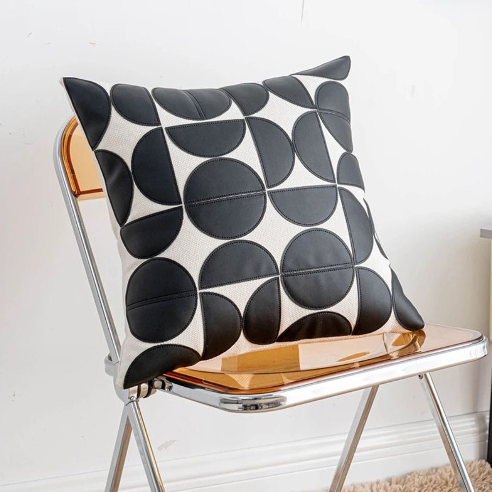 Housse de coussin Unisexe Similicuir Brodée Style Moderne cm
