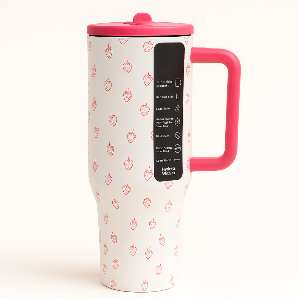 Gourde Isolée Inox avec Paille et Anse