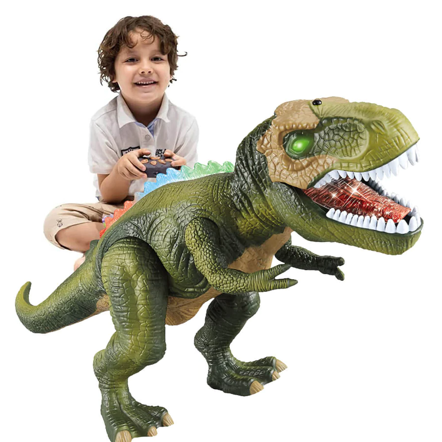 Jouet Dinosaure Télécommandé Réaliste avec Lumières LED