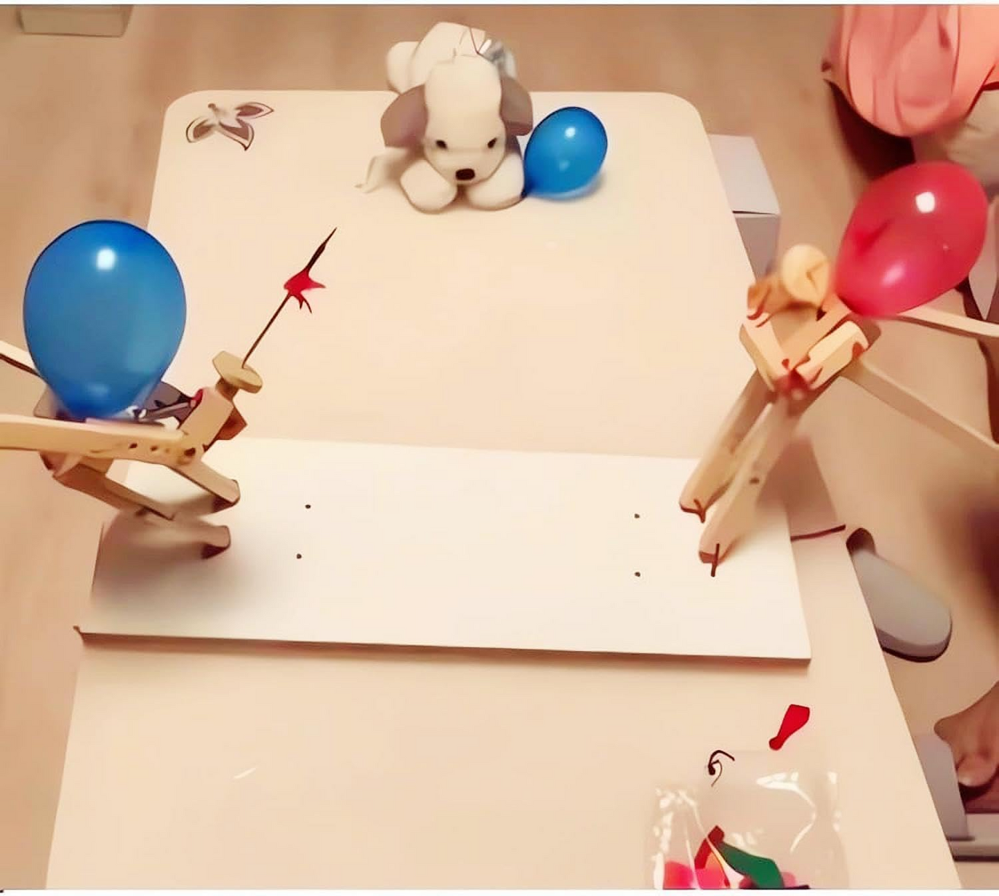 Jouet en Bois Duel Amical pour Enfants - Jeu de Clôture Amusant et Stratégique 6