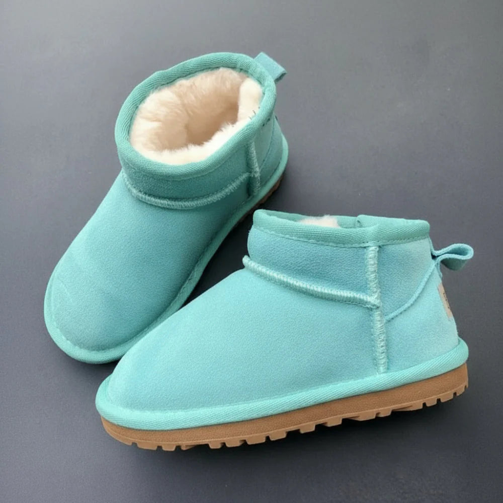 Chaussures Hiver Enfants Fourrure Douillettes - Chaussures Anti-Dérapantes Mollet