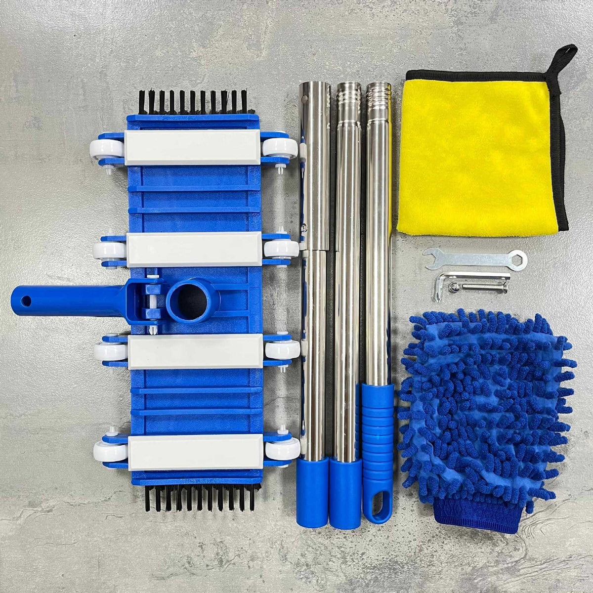Kit Nettoyage Voiture Télescopique Multifonction pour Hommes 8