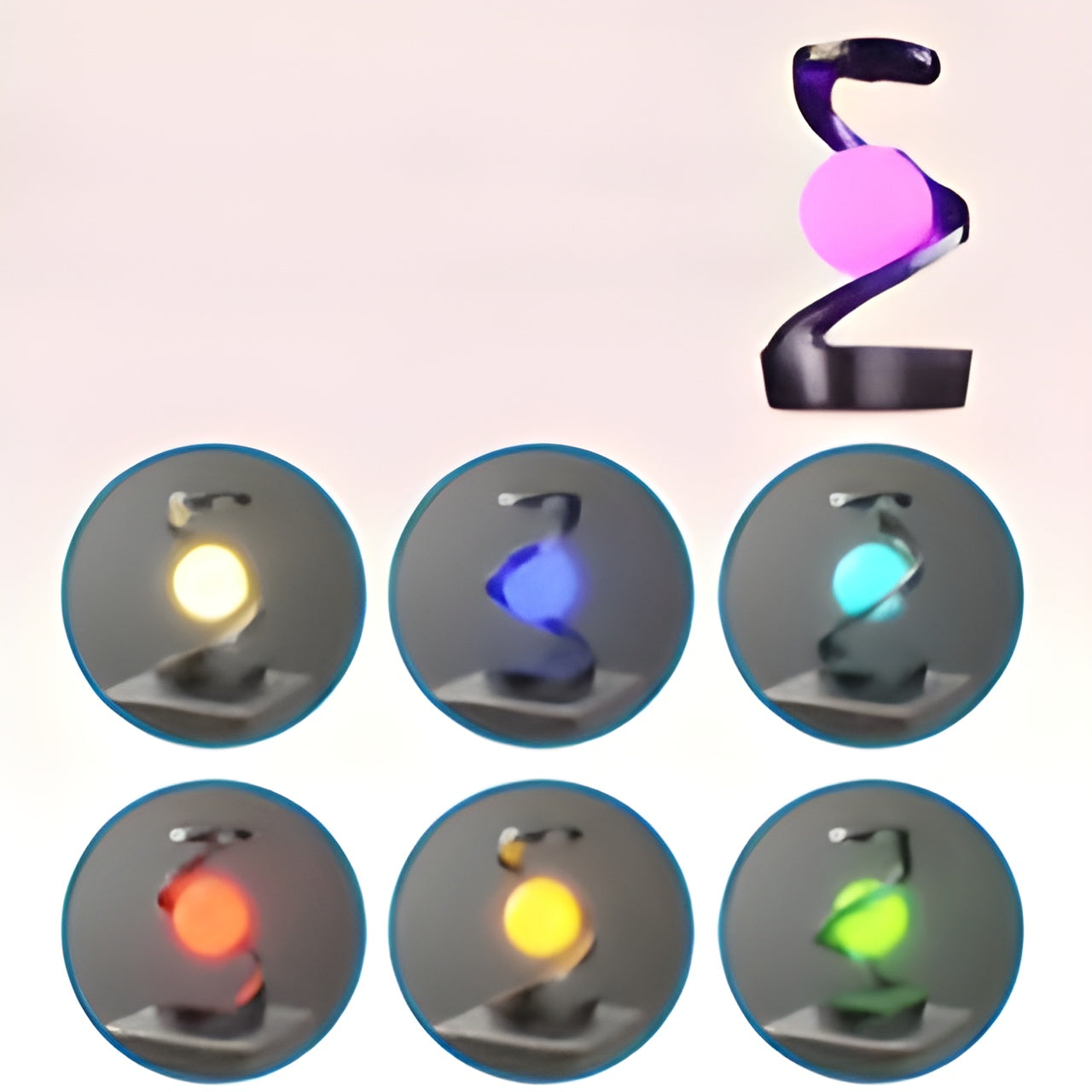 Lampe LED Flottante Moderne avec Base de Chargement Sans Fil 4