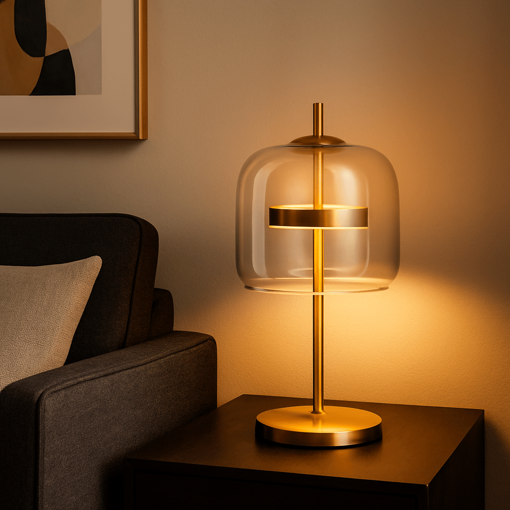 Lampe de table Vitrail Base en fer Design élégant