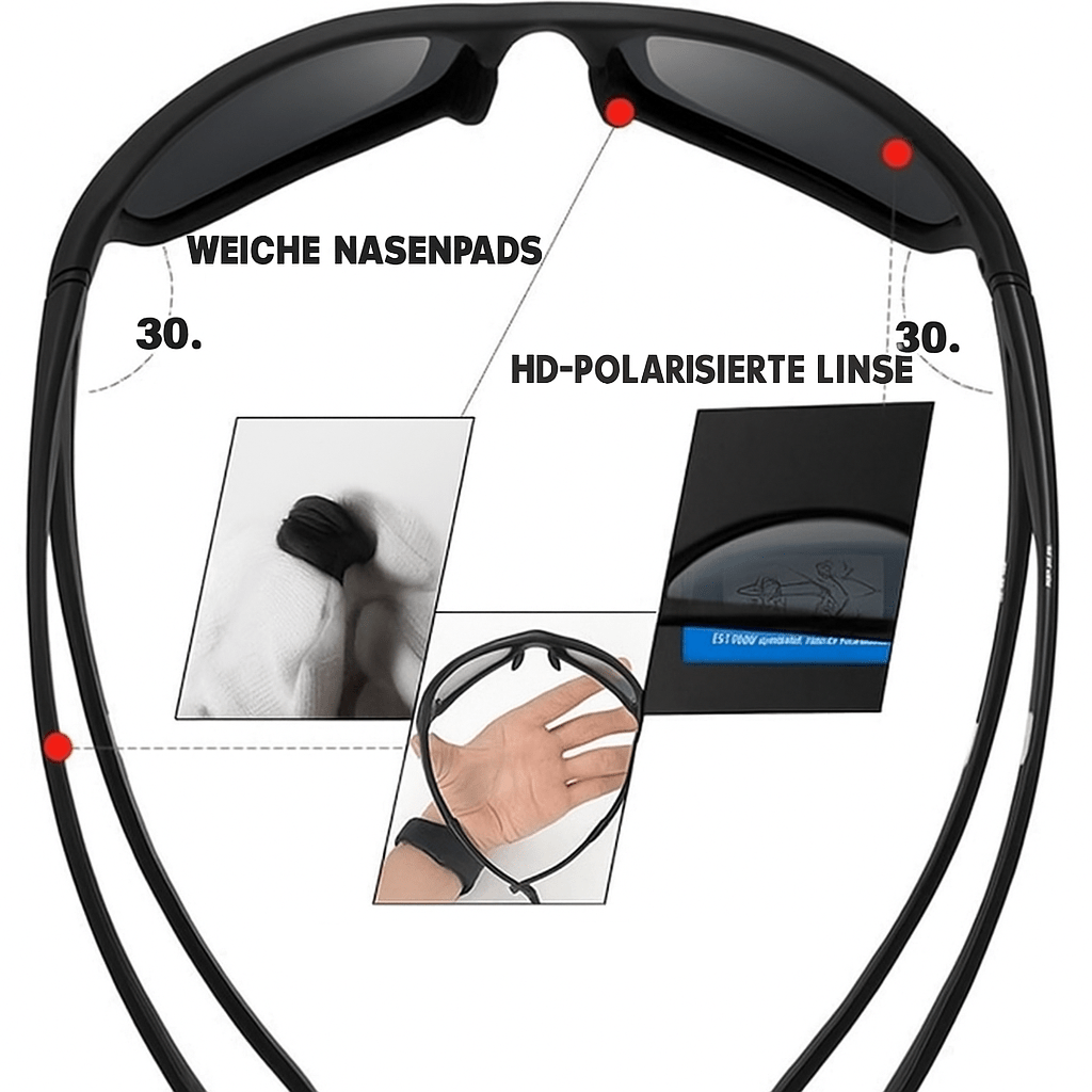 Lunettes de Soleil de Sport Polarisées pour Hommes et Femmes 6
