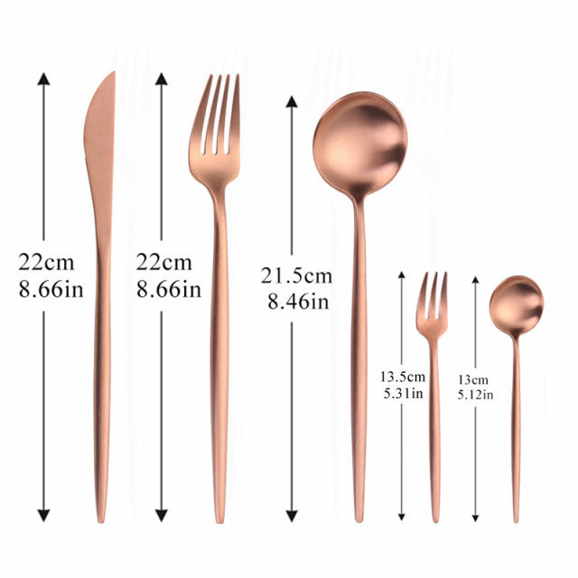 Ustensiles de Table Élégants en Inox Poli