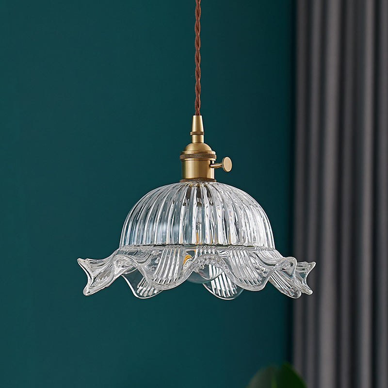 Lampe Suspension Élégante en Verre Transparent - Foivo