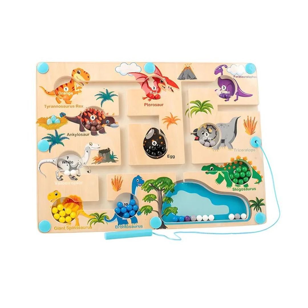 Labyrinthe Dinosaures Aimant Éducatif pour Petits - BlxckFR