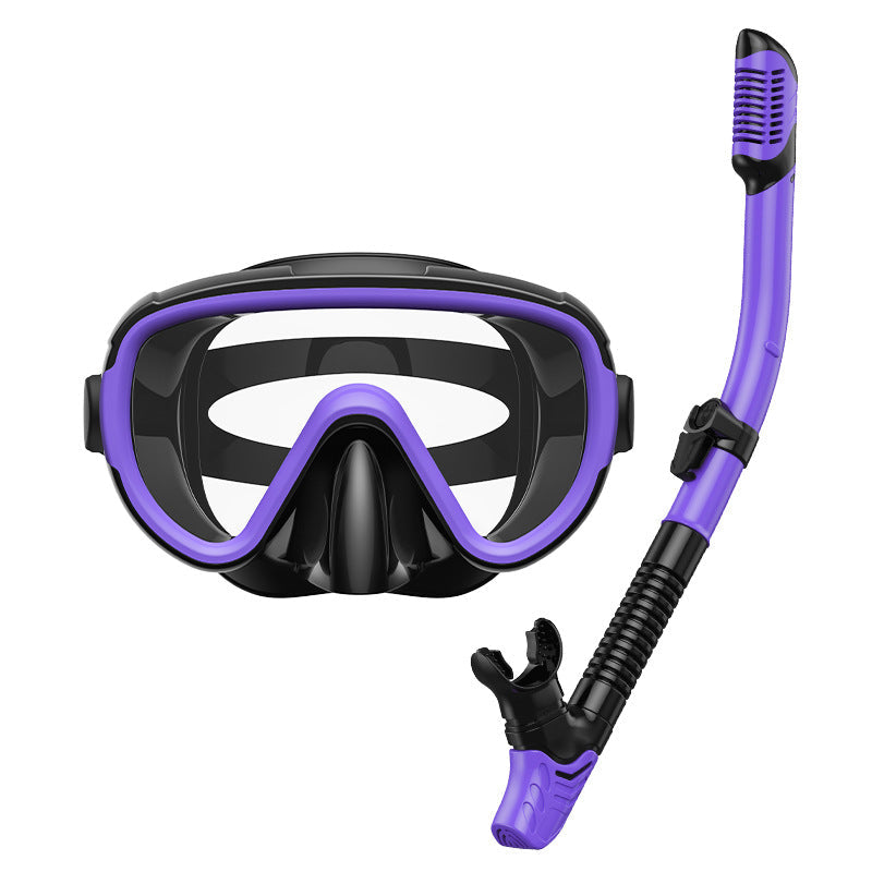 Masque de plongée avec tube respiratoire flexible et vision claire 10