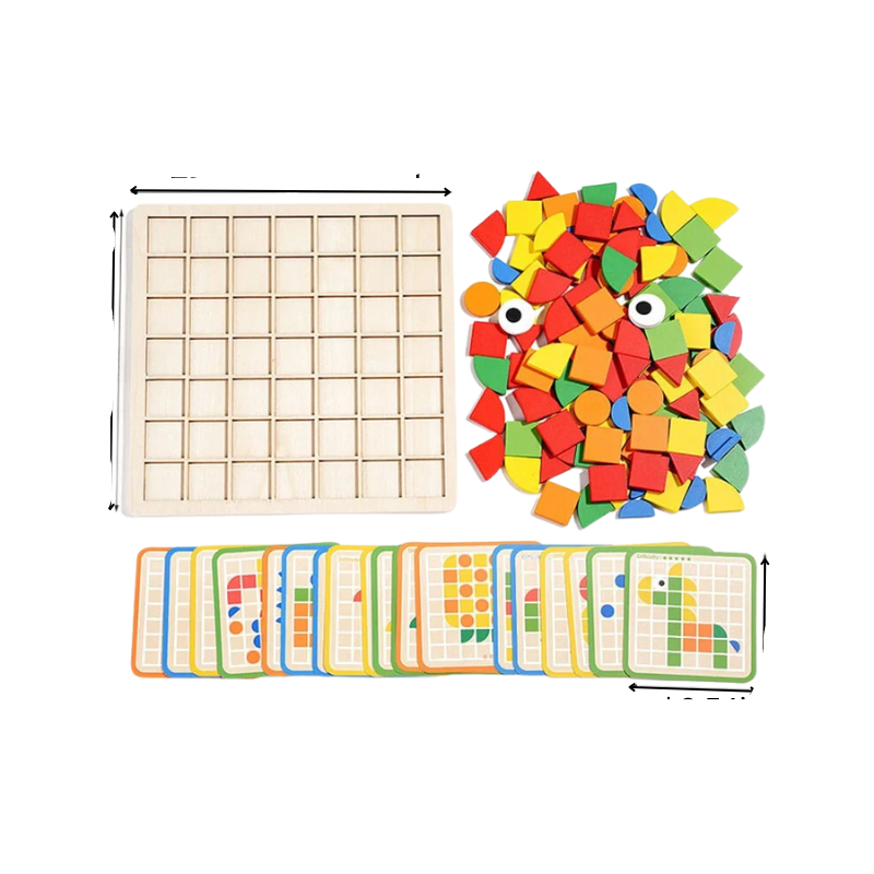 Jeu Éducatif Mosaïque Bois pour Enfants - BlxckFR