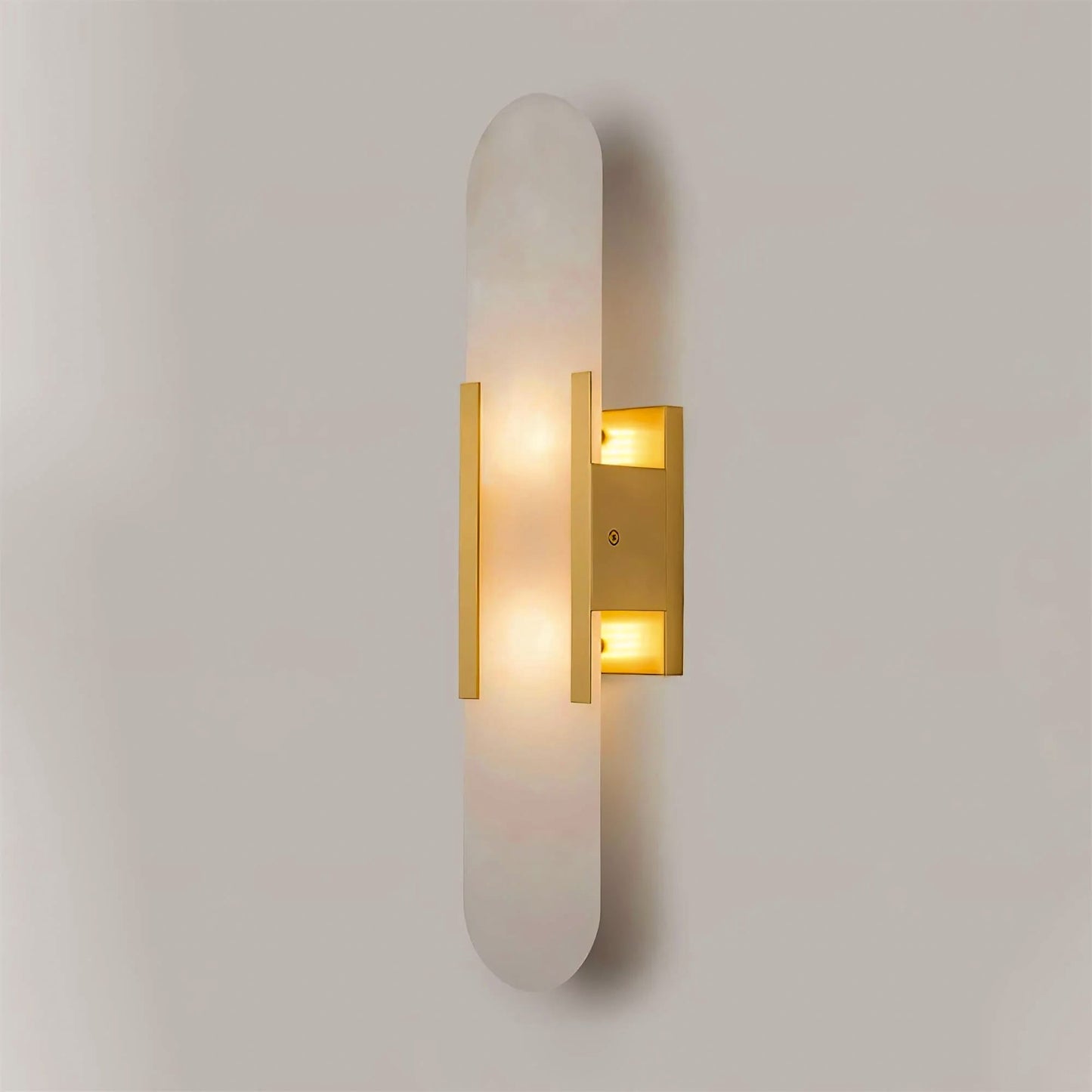 Lampe Murale Moderne en Pierre - Style Chic avec Accents Dorés