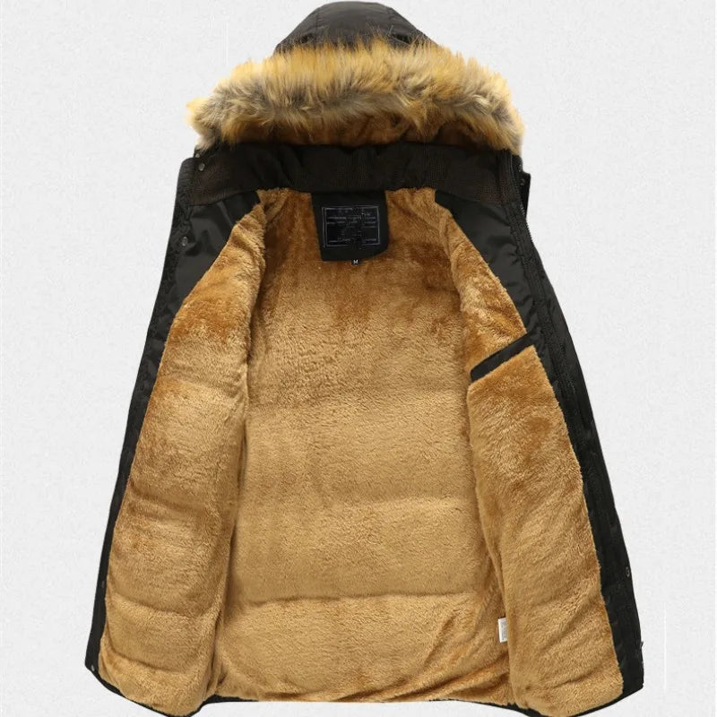 Veste Hiver Douillette Homme avec Capuche