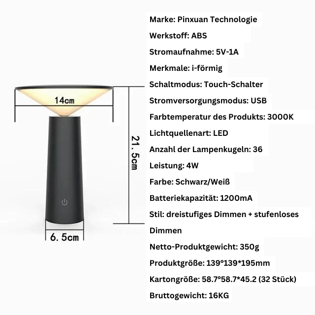 Lampe de Bureau LED Portable et Élégante