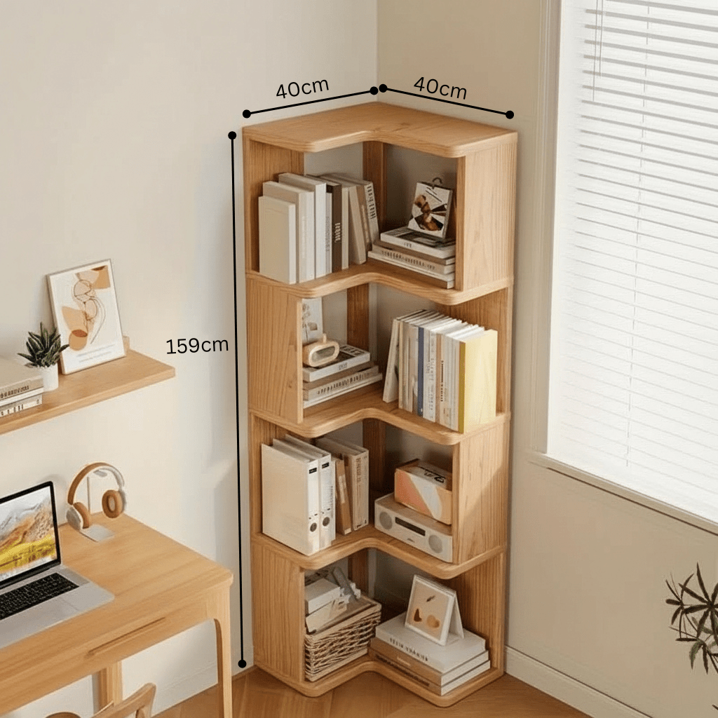 Meuble d'angle en bois de pin massif pour un rangement moderne 4