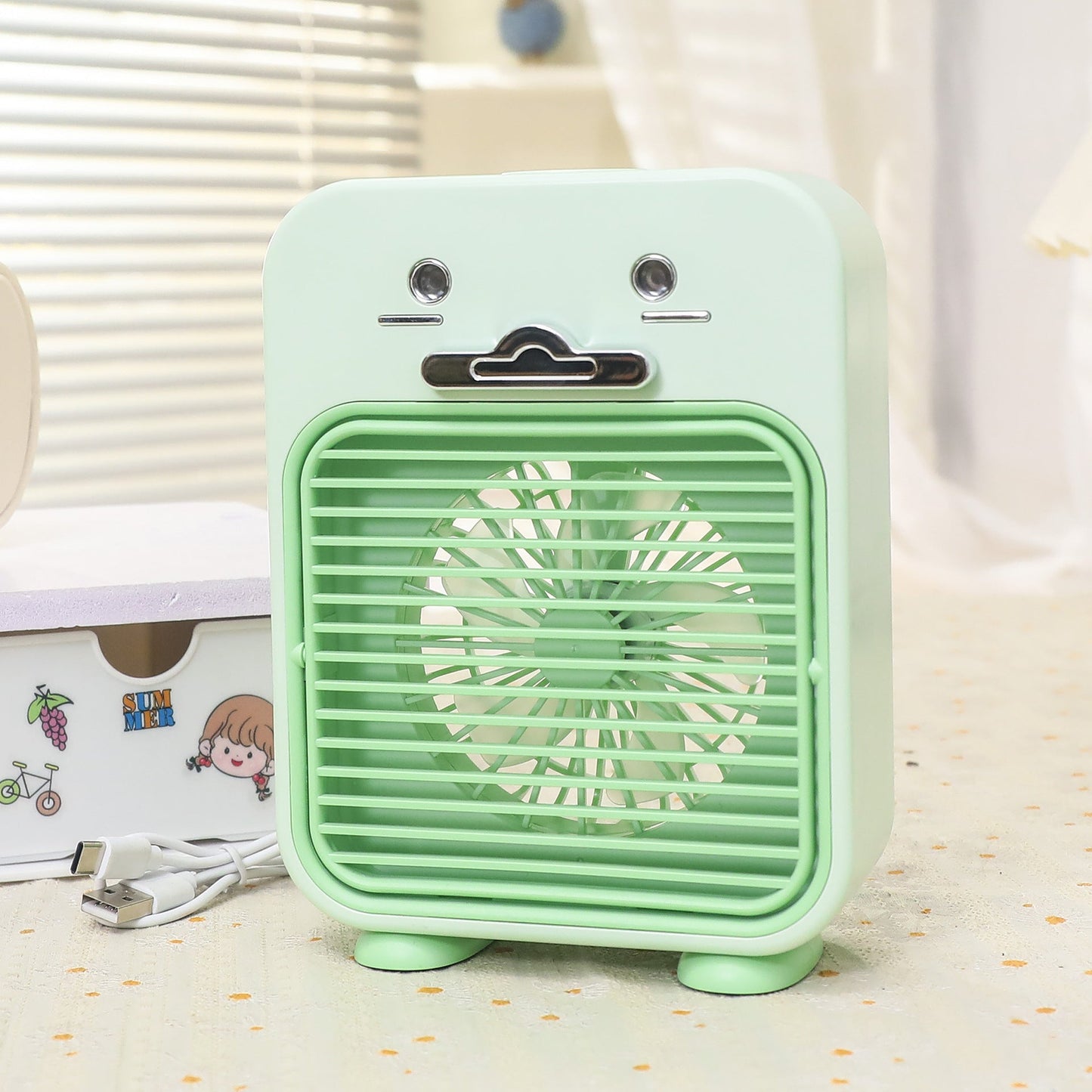 Mini Ventilateur de Bureau Fun avec Inclinaison Flexible 8
