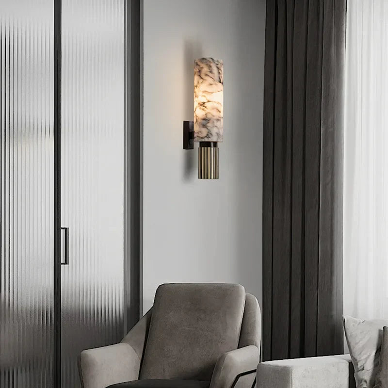 Lampe Murale Élégante en Marbre pour Salon et Hall
