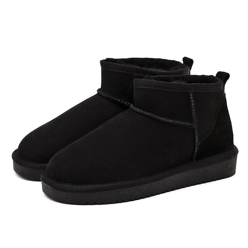 Bottines Cuir Douillettes pour Femme Hiver