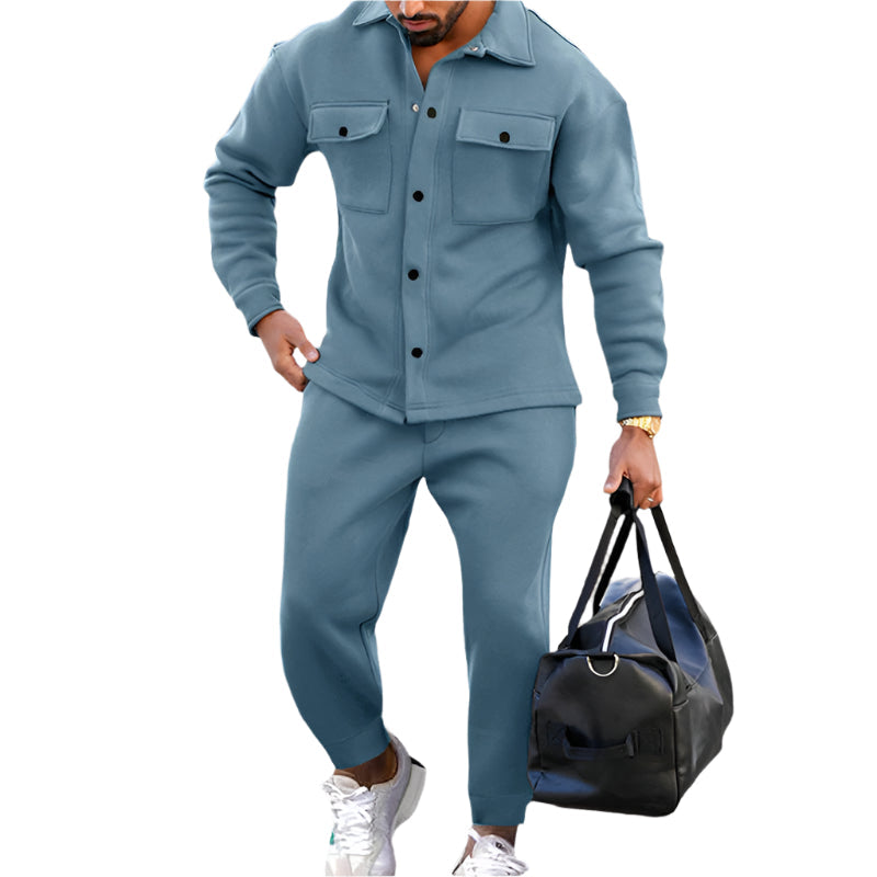 Costume Hiver Homme - Veste Longue et Pantalon Chaud