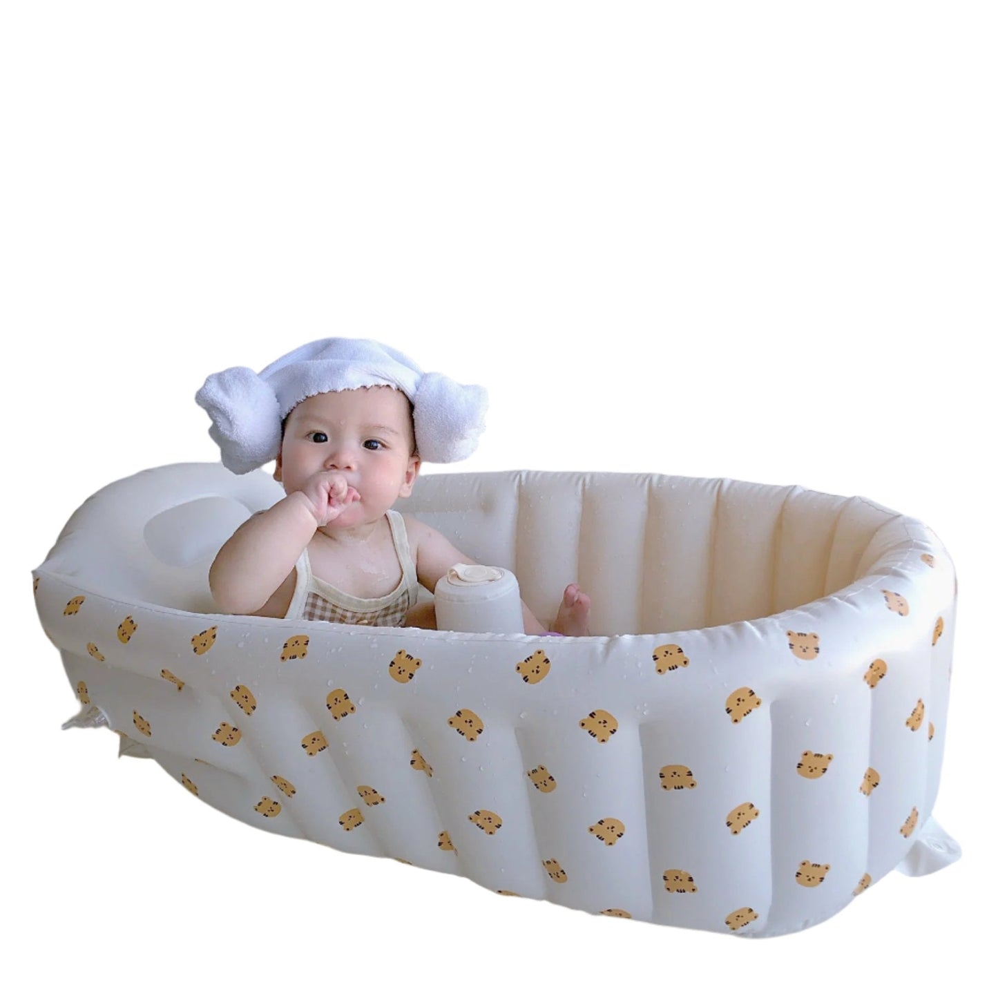 Baignoire Bébé Gonflable Douce avec Support - BlxckFR