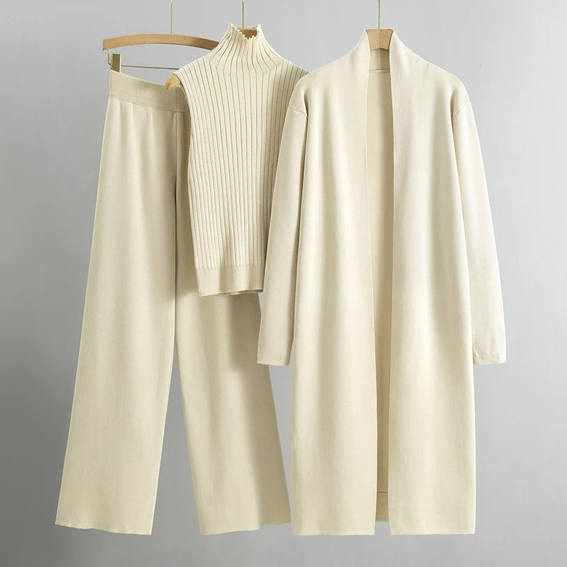Ella - Costume Élégant, Manteau Long avec Pantalon Large