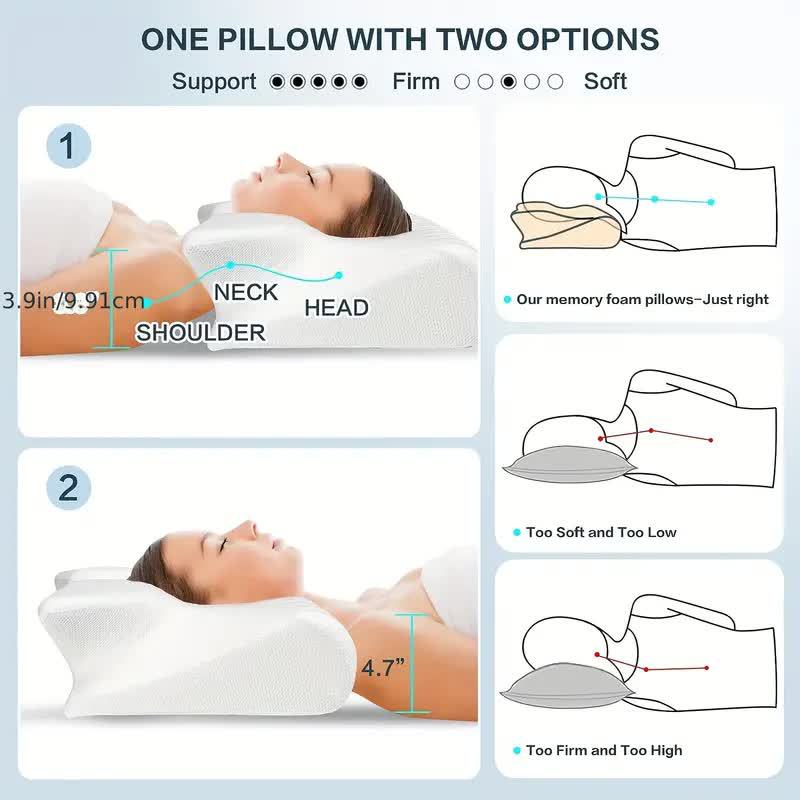 Oreiller Cervical Ergonomique pour un Sommeil Réparateur 8