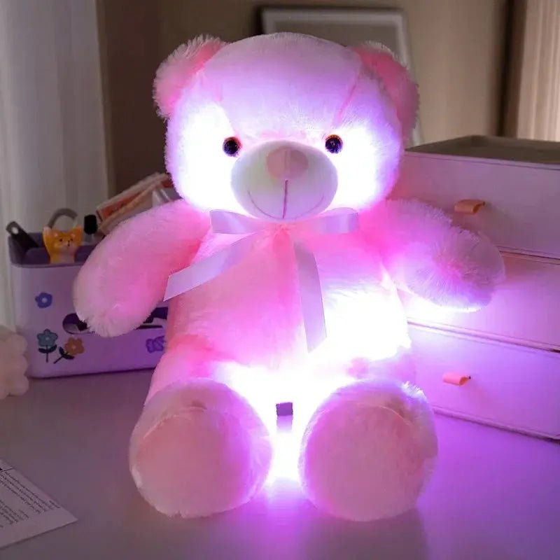 Jouet Enfant Ours en Peluche LED Lumineux Doux