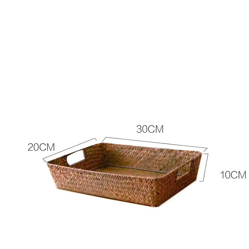 Panier de rangement rectangulaire pour femme au design naturel 7