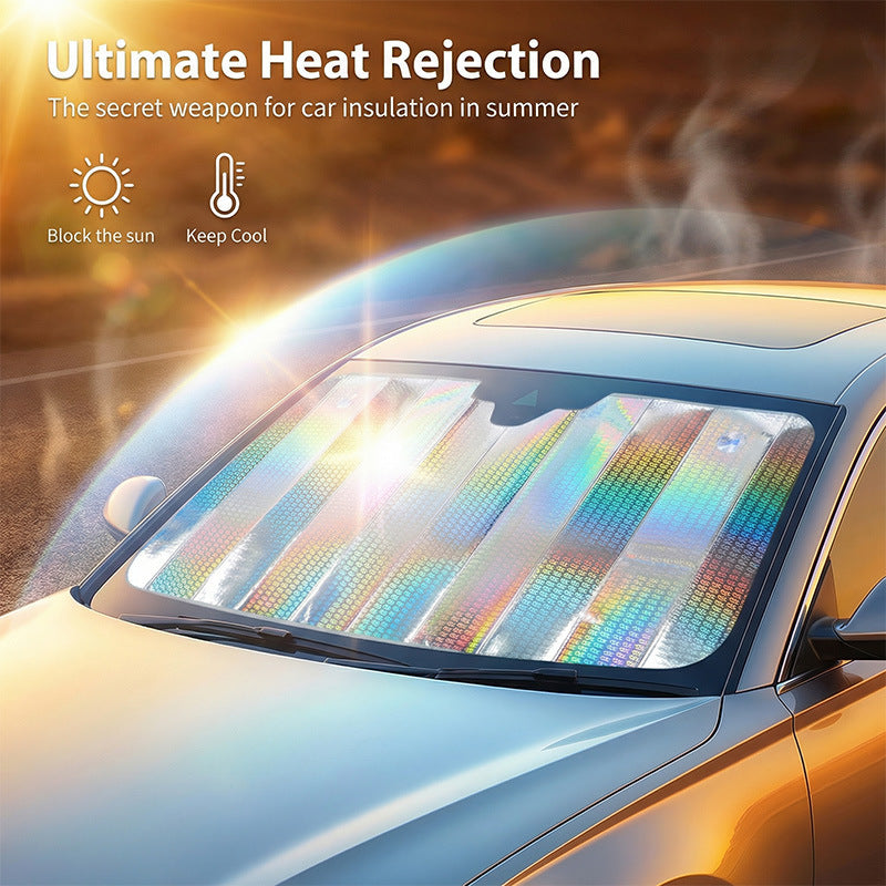 Pare-soleil de voiture pliable holographique unisexe pour pare-brise 1