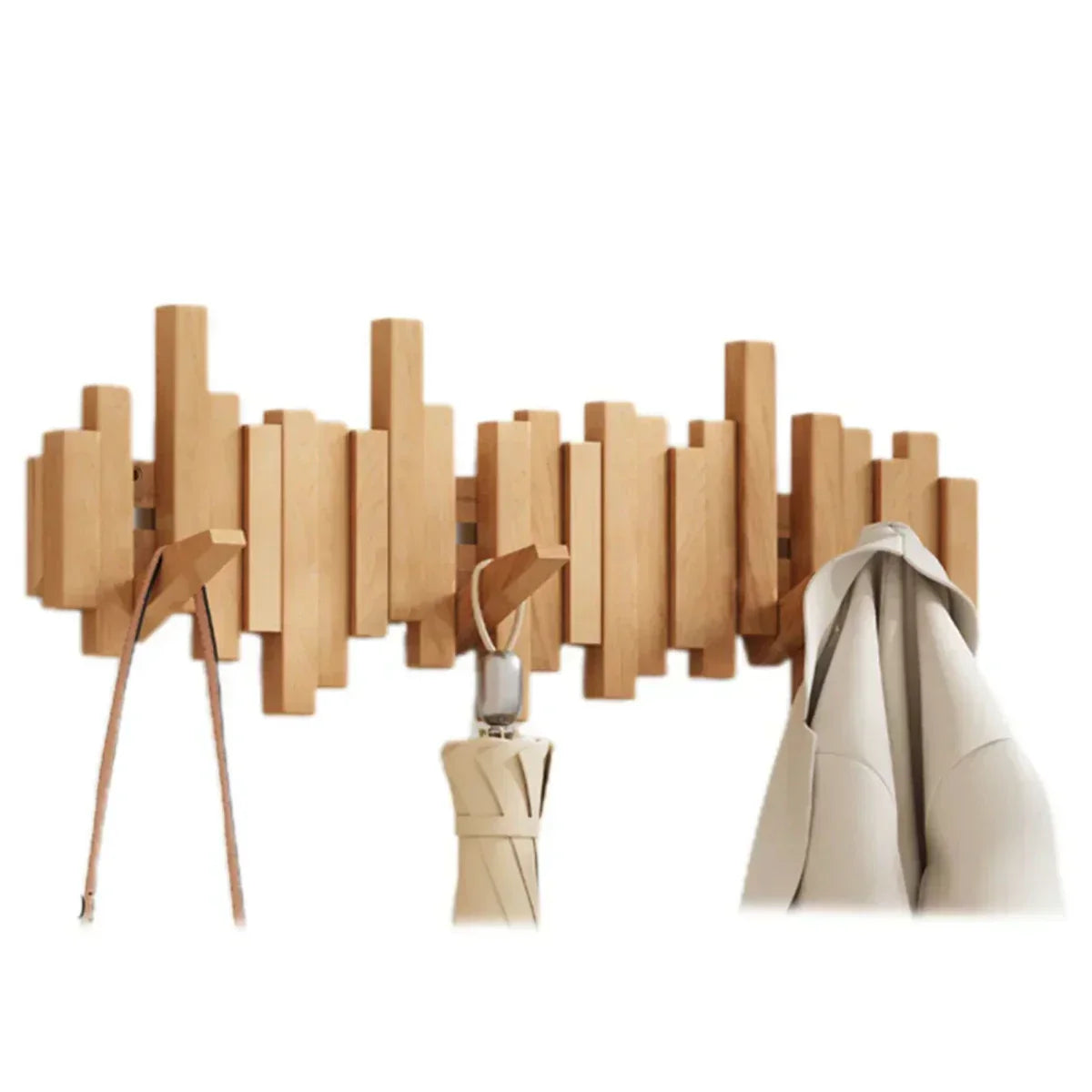 Crochets Muraux en Bois Moderne