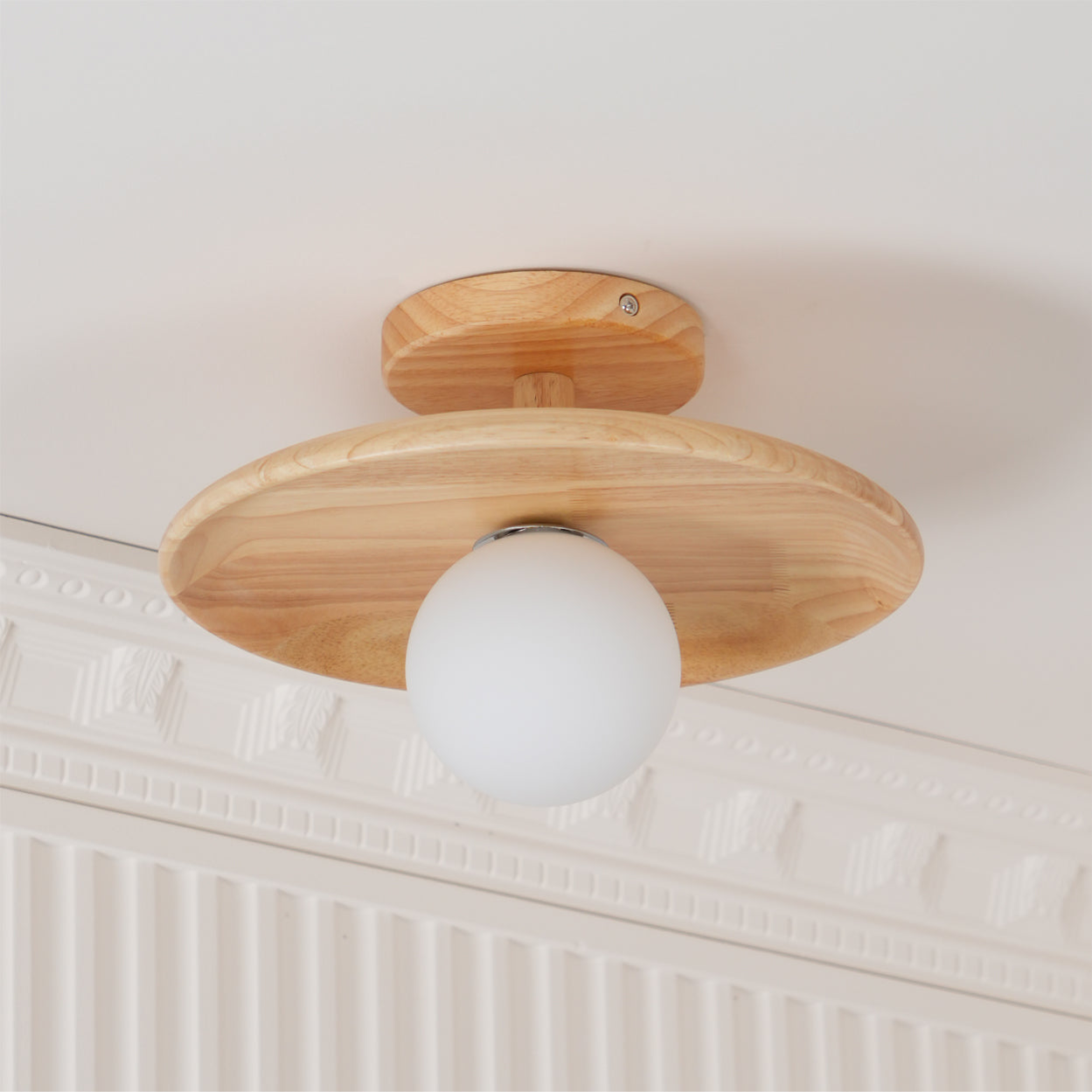 Lampe Plafond Bois Massif Chaude et Intime