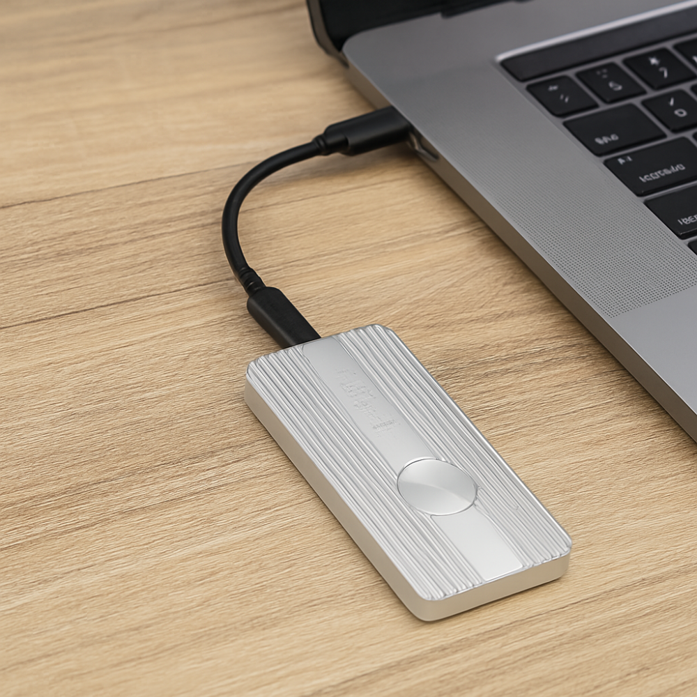 Disque Dur Externe USB-C Rapide pour Ordinateur Portatif - BlxckFR