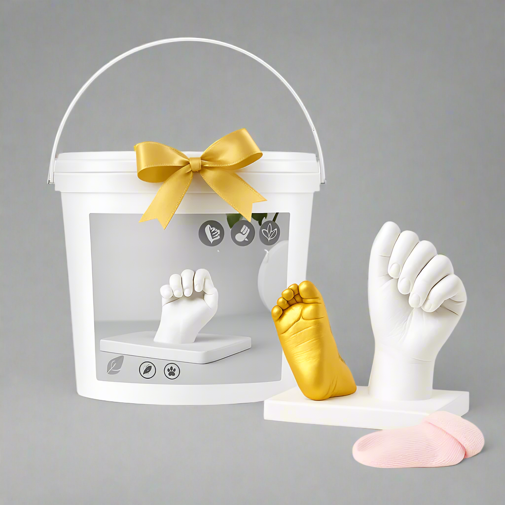 Kit d'empreinte de main et pied bébé en plâtre - BlxckFR