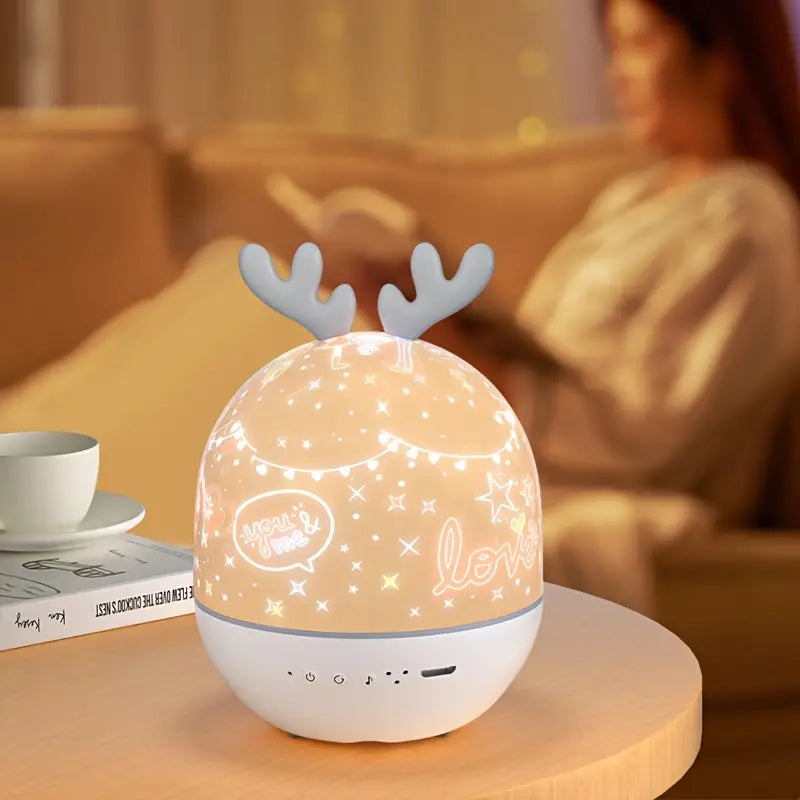 Projecteur Étoile Plafond avec Musique Apaisante pour Enfants - Projection d'Étoiles Colorées et Animaux Mignons 9