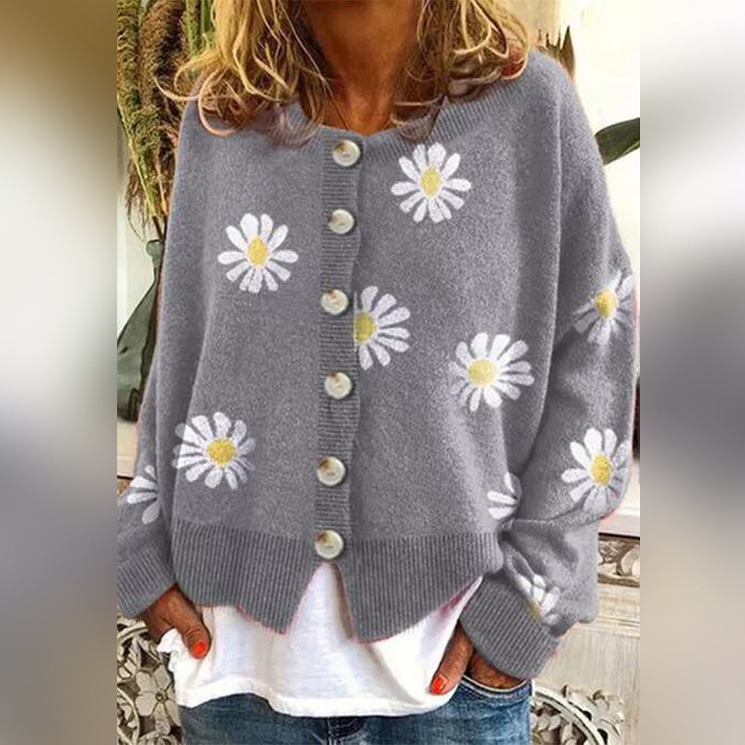 Pull Femme Floral Chic à Manches Longues 4