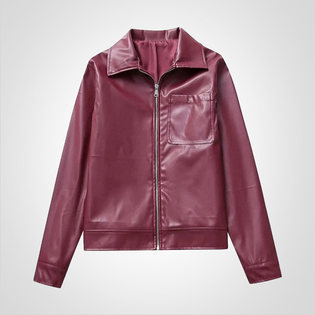 Veste Moto Cuir Noir Rebelle - BlxckFR