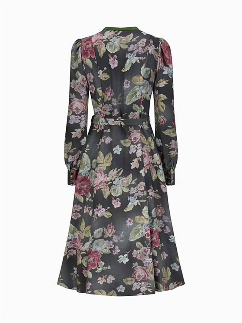 Robe Dirndl Vintage à Motif Floral pour Femme 6